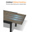 Extendable Outdoor Dining Table for 4-6 Person, Rust-Free Aluminum Expandable Patio Dining Table, 32"-65" Adjustable Square/Rectangle Extendable Patio Table for Garden, Lawn, Deck, Limed Oak-2028051212