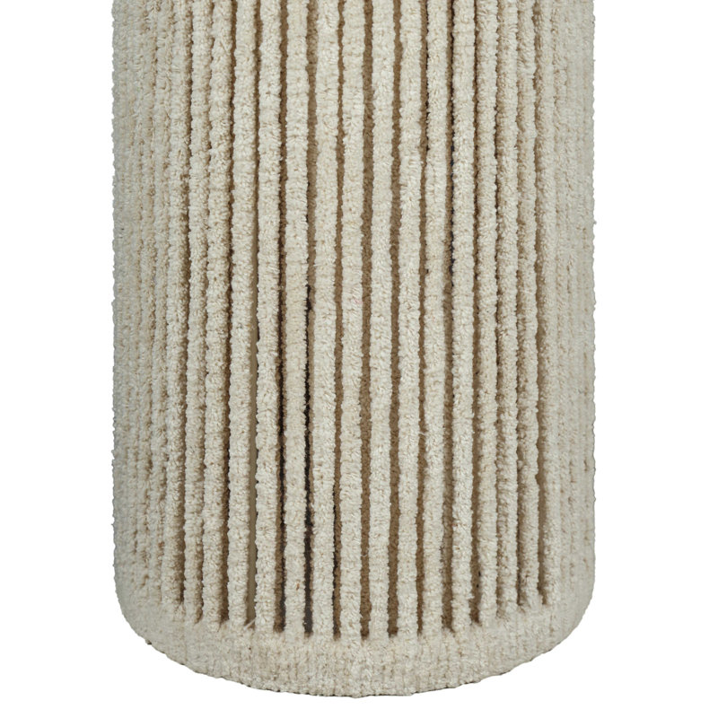 Lampe sur pied en chenille naturelle fuselée