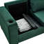 Modern 3-Seater Sofa, Upholstered Couch With Cup Holder-1641599293