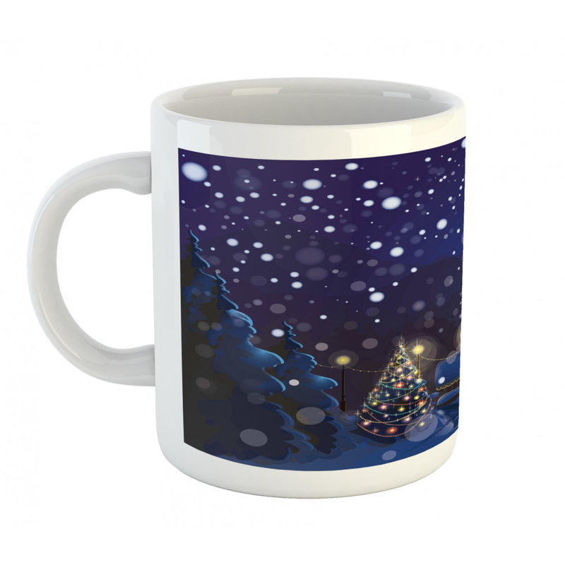 Grande tasse à café winter night