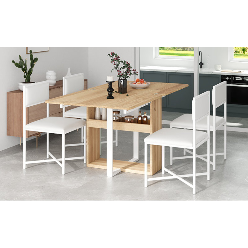 Ensemble de table de salle à manger extensible de 63 pouces Modern Modern
