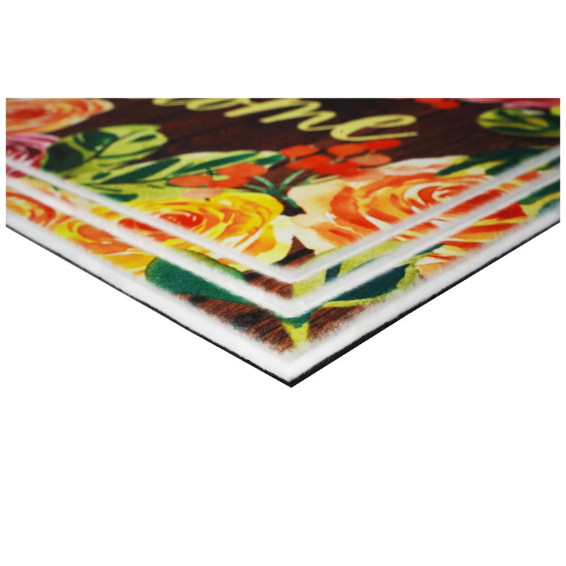 Paillasson Flower Welcome multicolore 18 po x 30 po