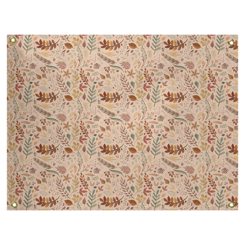 Polyester Tapestry, 59" H x 80" W, Beige/Brown