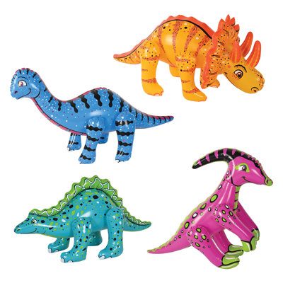 Dinosaures gonflables - 13 "- 29½ po - paquet de 6