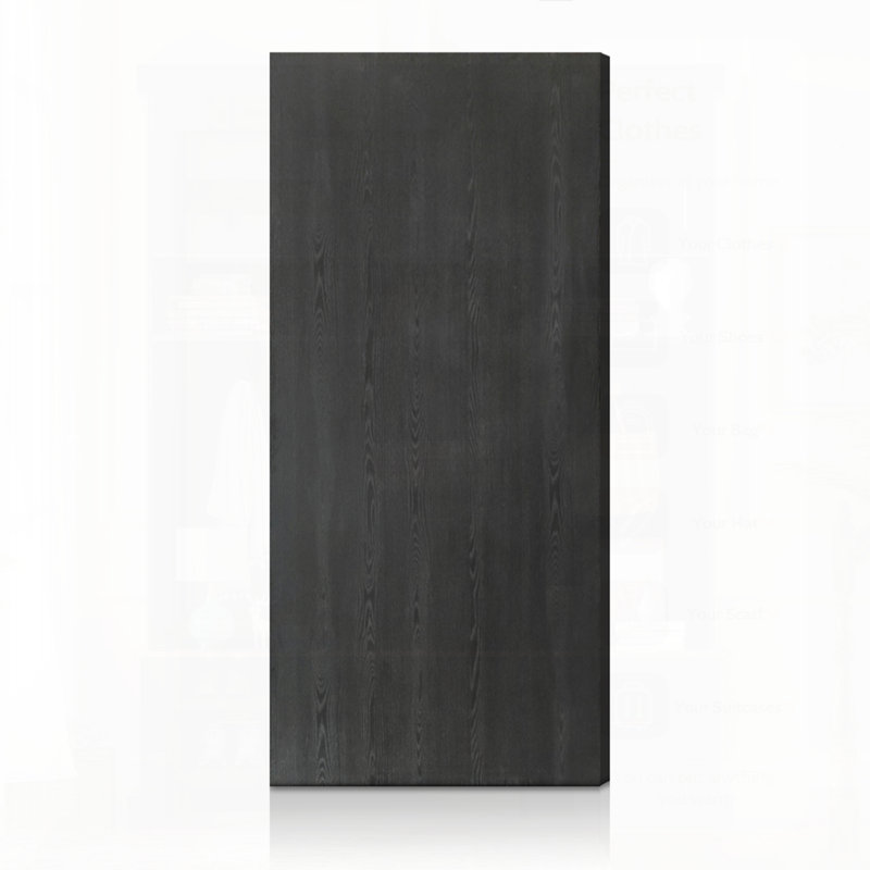 Durable Texture Flush Hollow Core Composite Interior Door Slab For Enhanced Privacy And Aesthetic Appeal, 36" x 80", Black