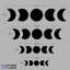 Décoration murale phases de lune | Décoration murale de chambre à coucher | Cycle lunaire, ensemble de 5 | Ensemble d'art mural Crescent Moon | Décor lunaire-26424771