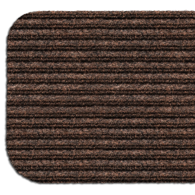 Tapis d'escalier brun Mudgett, Rectangle 8 po x 2 pi 6 po, Brun