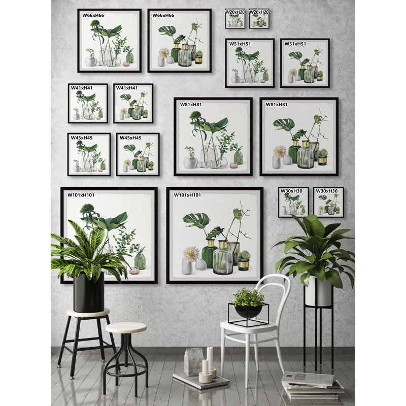 Forest On Bottles by Parvez Taj - 2 Piece Single Picture Frame Painting Set, 30" H x 30" W x 3.81" D