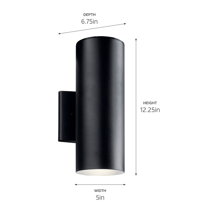 Belcara LED Wall Light, Textured Black