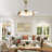 Aadvik 42" Gold Modern Ceiling Fan with Lights and Remote, Quiet and Reversible Motor, Retractable Fandelier-5121140-5121142