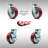 4 Piece Poly on Aluminum Caster Set