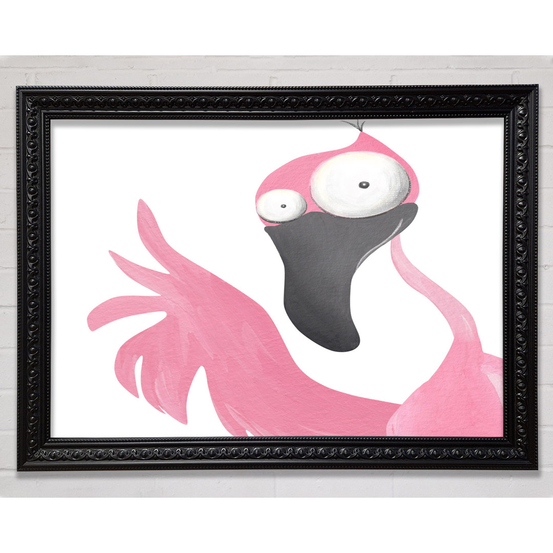 Gerahmtes Leinwandbild The Pink Flamingo