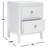 Elegant Gontarz 17.99'' W Nightstand –White Mahogany Parson’s Style with Brass Ring Pulls & 2 Drawer