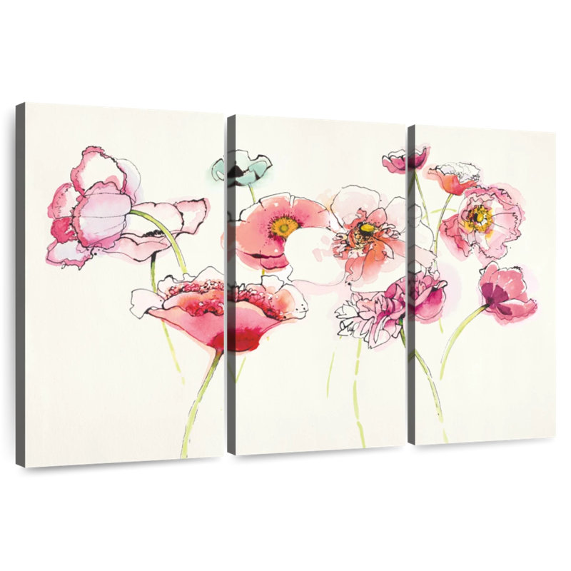 Harnek Pink Somniferums Bright II, 28" H x 45" W