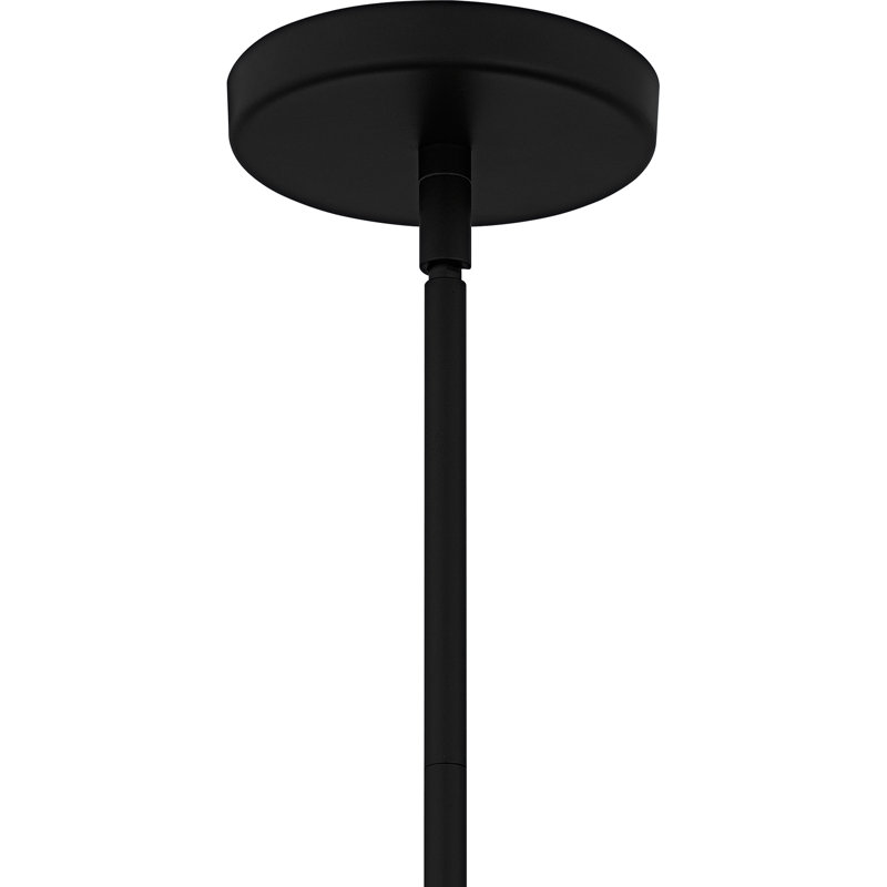 Mini-luminaire suspendu 1 lumière Eslinger, Noir mat