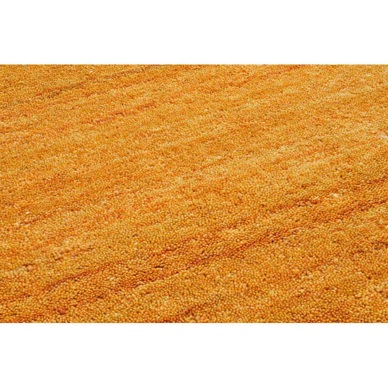 Daylynn Solid Colour Wool Hand Woven Area Rug, Rectangle 70 x 140cm