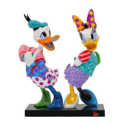 Enesco Disney BRITTO Daisy and Donald Duck in Love Figurine 7 Inch