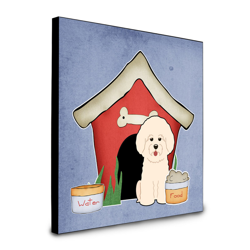 Panneau mural d’art collection dog house Scarvinia, Bichon frisé