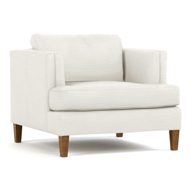 Fauteuil tuxedo avec accoudoirs Surrey Hills, Perigold Birchside Naturel