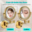 Miroir de maquillage mural grossissant à double face 8 pouces à DEL avec extension de 12 pouces 1 / 3X-1116816478
