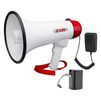 5 Core Megaphone Bullhorn Speaker 50W Bull Horn Megafono 300 Meter
