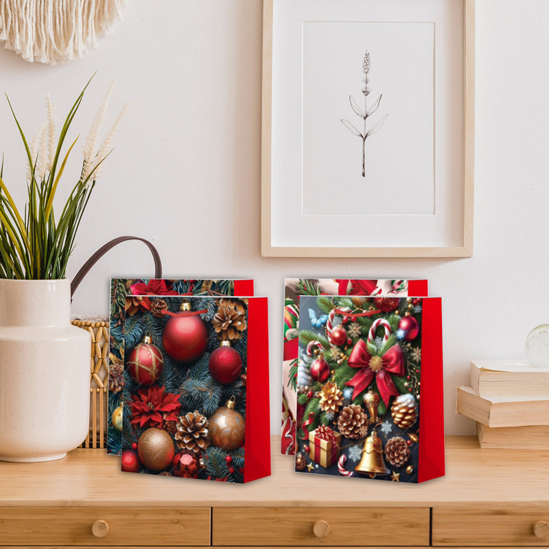 Sacs de Noël (ornements) (assortis) (moyen) - ensemble de 12