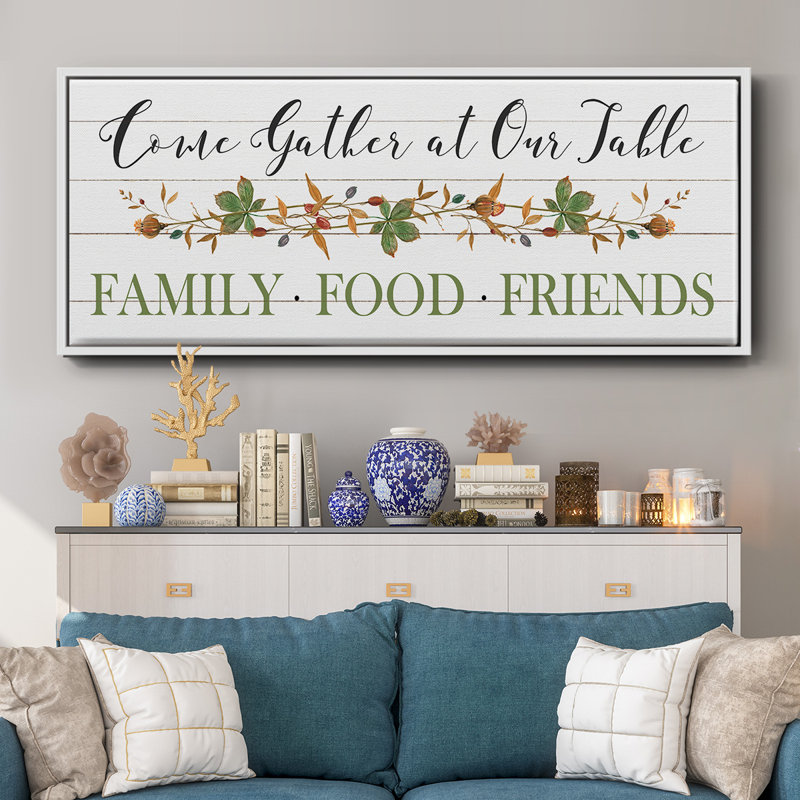 Feeding Friends I- Framed Canvas