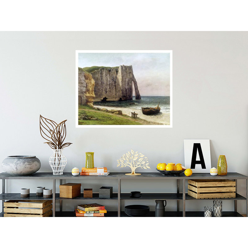 Les falaises d'Etretat, Gustave Courbet, estampe numérique, H 32 po x l 40 po