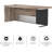Modern Executive Office Desk, Computer Writing Desk for Home Office, Business Furniture Desk Workstation Stainless Steels Sturdy Frame 1.97IN Thick Desktop-587261001