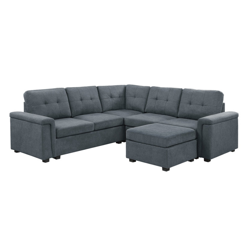 Canapé modulaire 6 places avec repose-pieds 92,5 po Modern, H 35,55 po x l 92,55 po x P 92,55 po