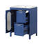 Meuble-lavabo simple 24 po avec comptoir en céramique 24 po-71462442