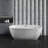 71" Streamline Freestanding Soaking Acrylic Bathtub With Drain and Bamboo Tray-97550419