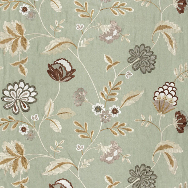 Perennial Favorites Palampore Fabric, Mineral