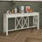 60'' Acacia Veneer Console Table With 4 Drawers, X-Design Entryway Table With Open Bottom Storage, Solid Acacia Legs-934939725