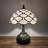 Laurentius Tiffany Table Lamp White Stained Glass Crystal Beans LED bulb Dragonfly Base 10"W*10"D*14"H*