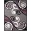 Tapis gris à motif abstrait Bailes-1023863183