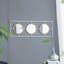 Cadre doré et blanc avec miroir