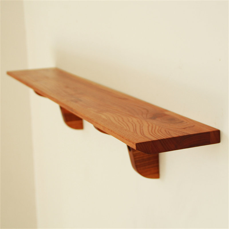 Tablette murale flottante en bois massif, H 5,90 po x l 39,37 po x P 5,90 po
