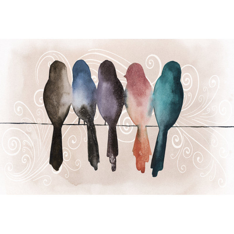 " Afternoon Twitter I " by Grace Popp Painting Print, 8" H x 12" W x 1.25" D