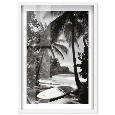 «Waves and Palms Shadowbox Print» par Notoriart