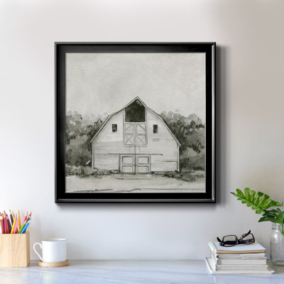 «Solenn Barn S Croquis III», reproduction encadrée de qualité supérieure, prête à être accrochée