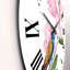 Oiseau bleu assis sur un brin de magnolia rose - Horloge murale traditionnelle-60186972
