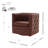 Calzada 31" Top Grain Leather Swivel Armchair-1665994498