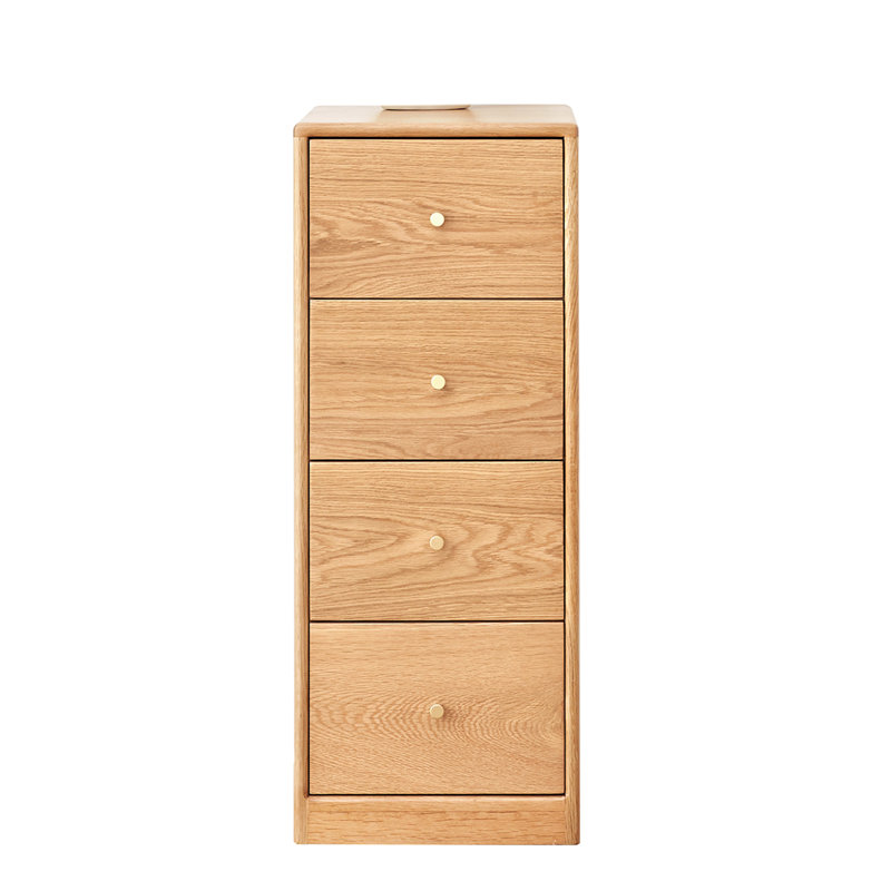 Armoire de rangement en chêne massif pour table de chevet