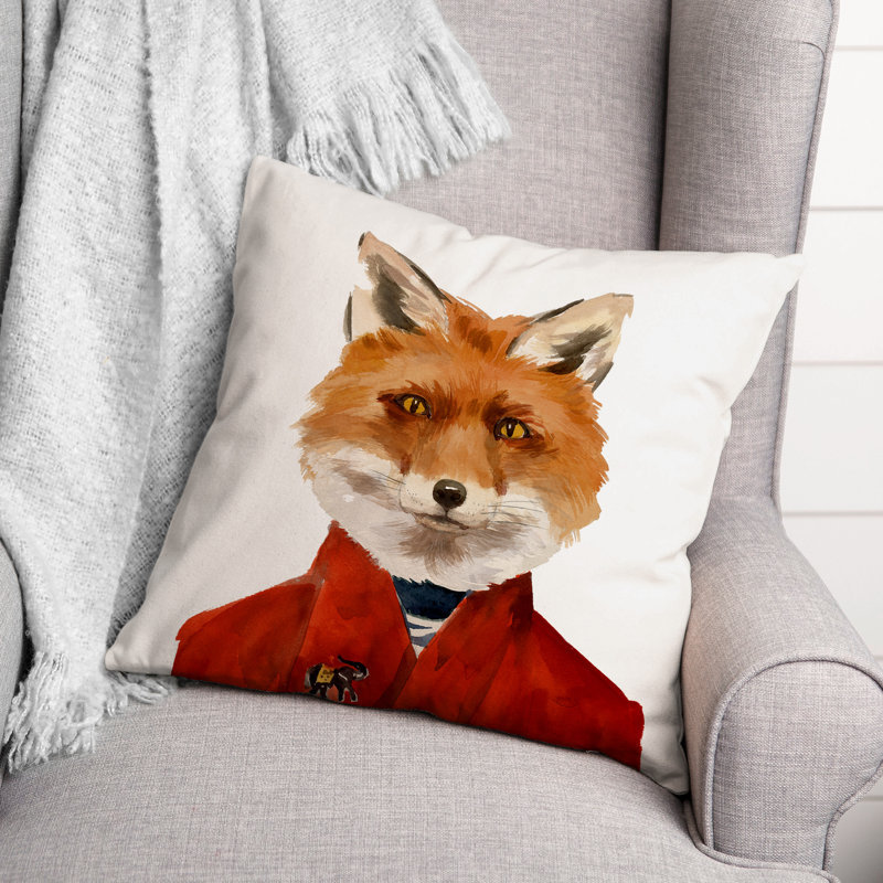Leutenant Fox Square Pillow Cover & Insert
