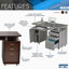 Bureau d'ordinateur avec rangement Techni-110644327