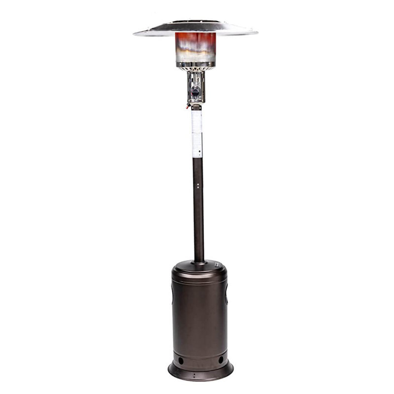 Chauffe-terrasse d'extérieur au propane avec roues portatives 47, Noir