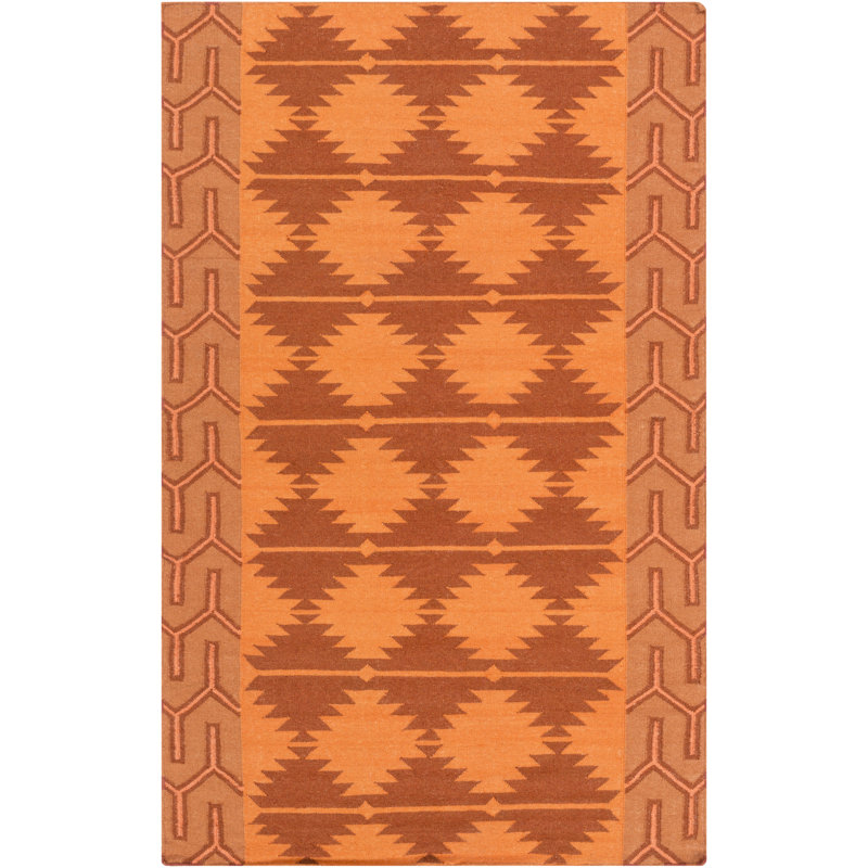 Tapis orange brûlé Lewis Southwestern, Rectangle 8 pi x 11 pi