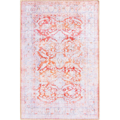 Tapis traditionnel rouge Mcclamma
