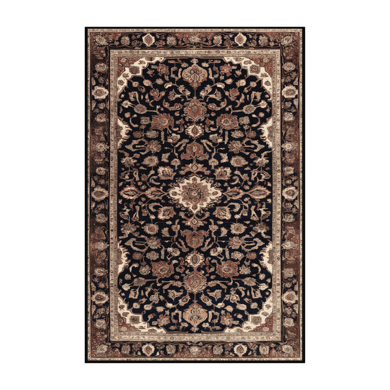 Tapis brun lavable à la machine, Rectangulaire 2 pi x 3 pi